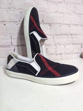 BURBERRY Women’s Nova Check Slip On Sneakers Made in Spain Size 37 US 6.5-7